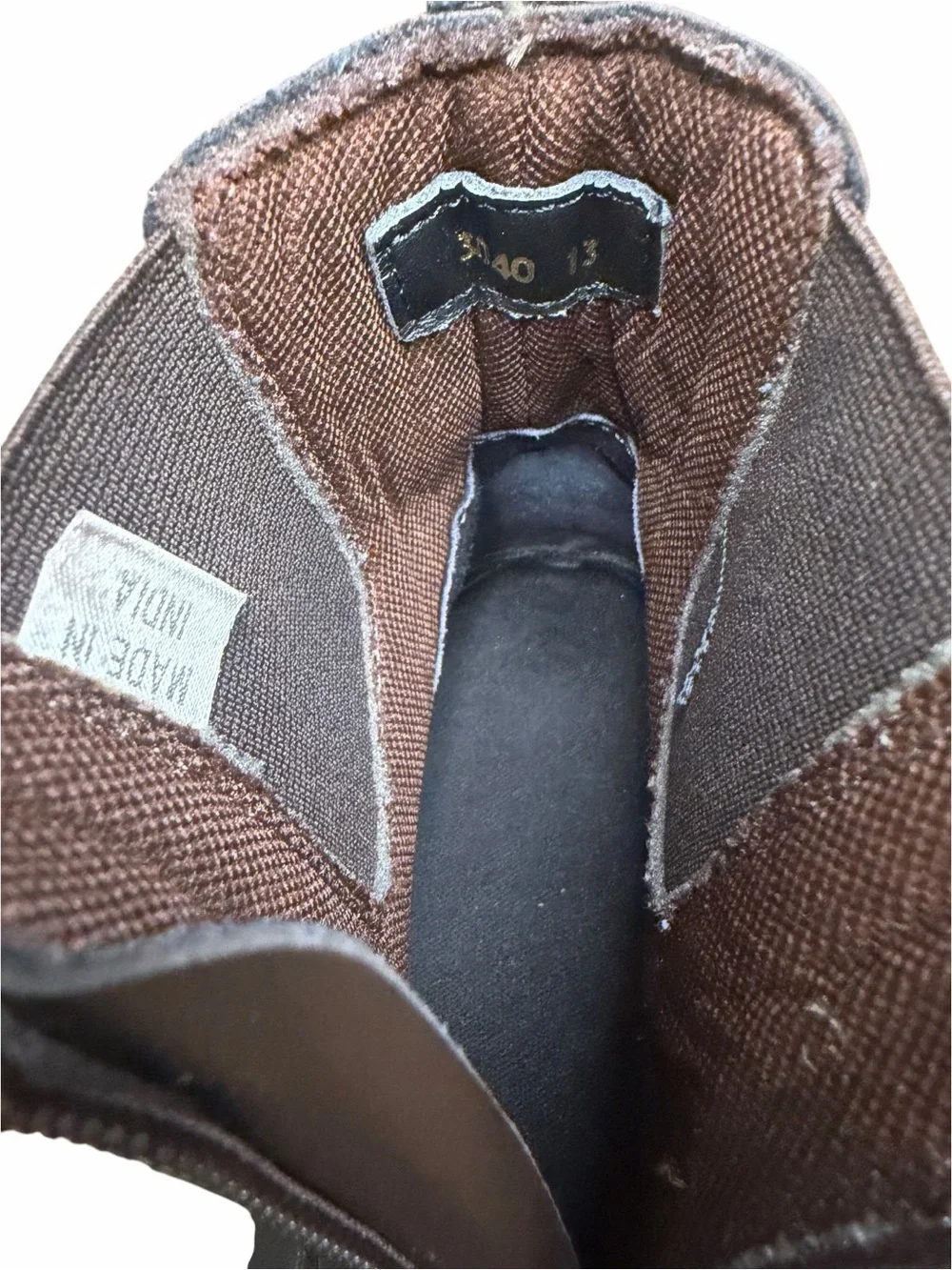 TuffRider Children’s English Riding Boots – Mocha Brown – Size 13  Zip Up